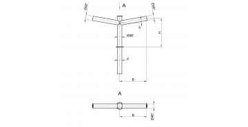 Консольный кронштейн двухрожковый К21-1,0-1,5-1-1