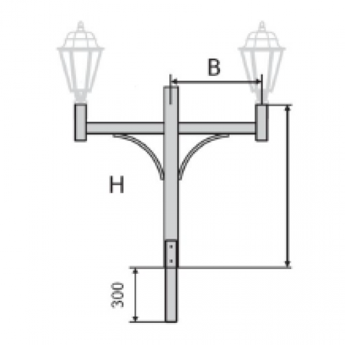 К58-0,3-0,5-1-5 кронштейн двухрожковый